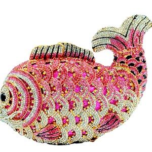 Sparkling Pink Fish Purse
